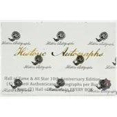 DRAFT - 2020 Historic Autographs Hall of Fame & All-Star Baseball Hobby Box