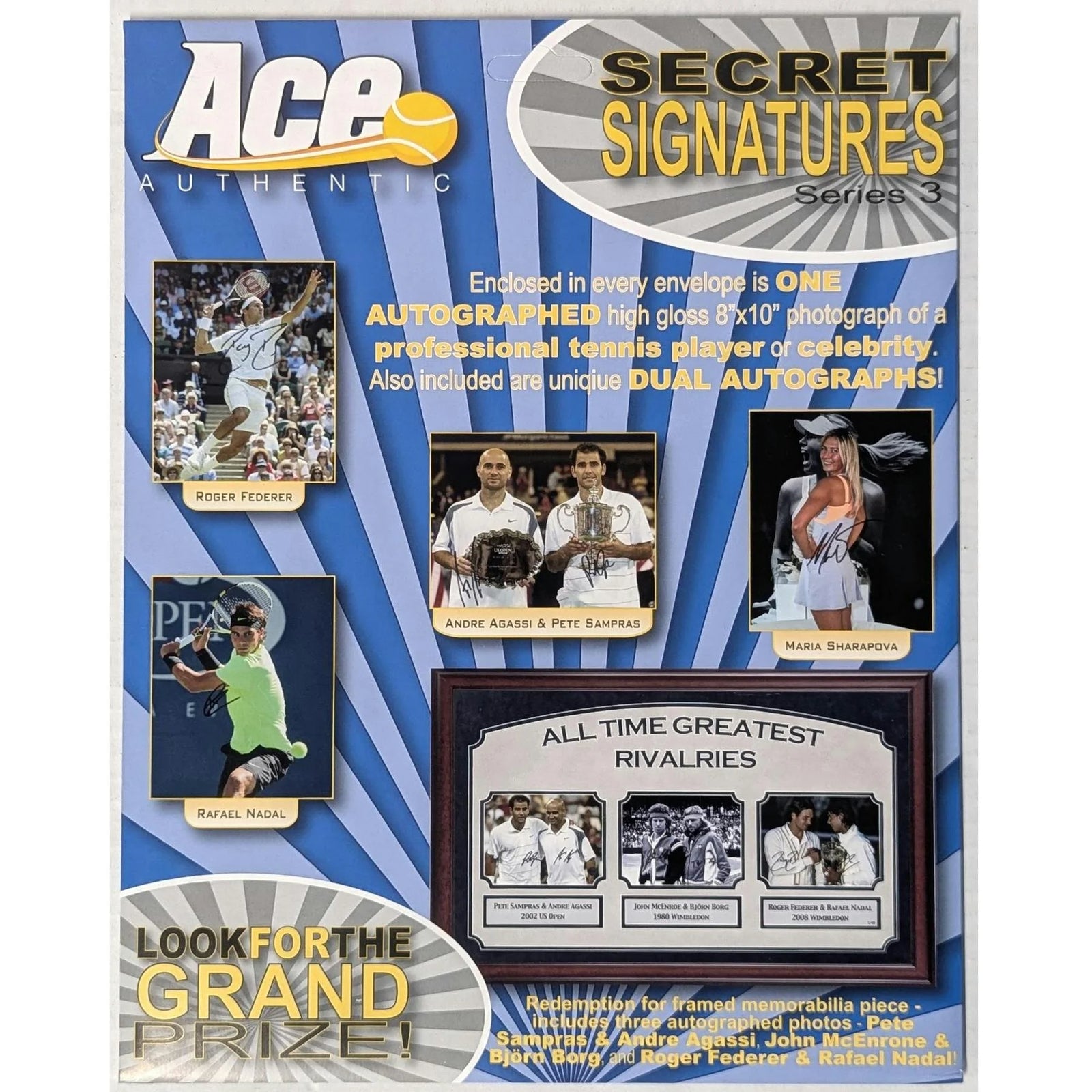 DRAFT - Just In 2012 Ace Authentic Secret Signatures 8x10 Series 3 Tennis Hobby Box (Reed Buy)