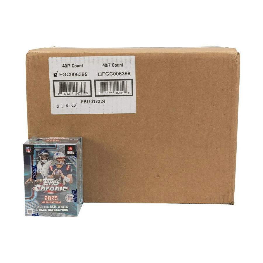 DRAFT - 2025 Topps Chrome Football Blaster 40-Box Case $2,149.95 $1,964.95 Add to Cart