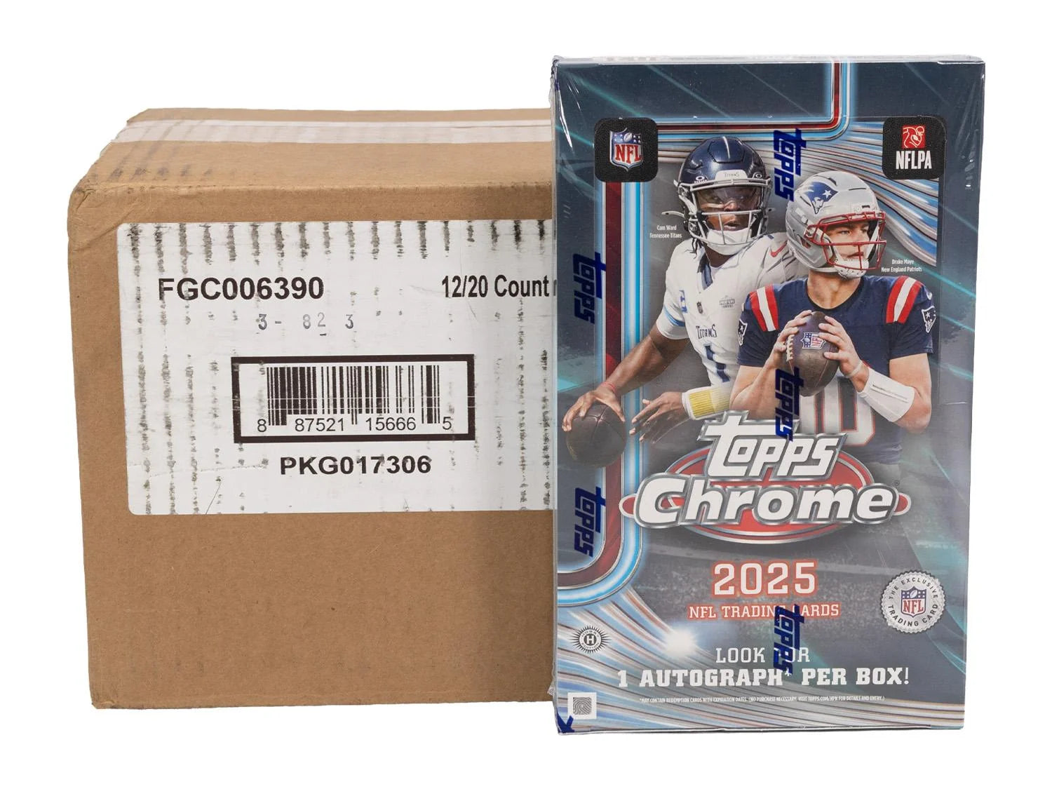 DRAFT - New 2025 Topps Chrome Football Hobby 12-Box Case