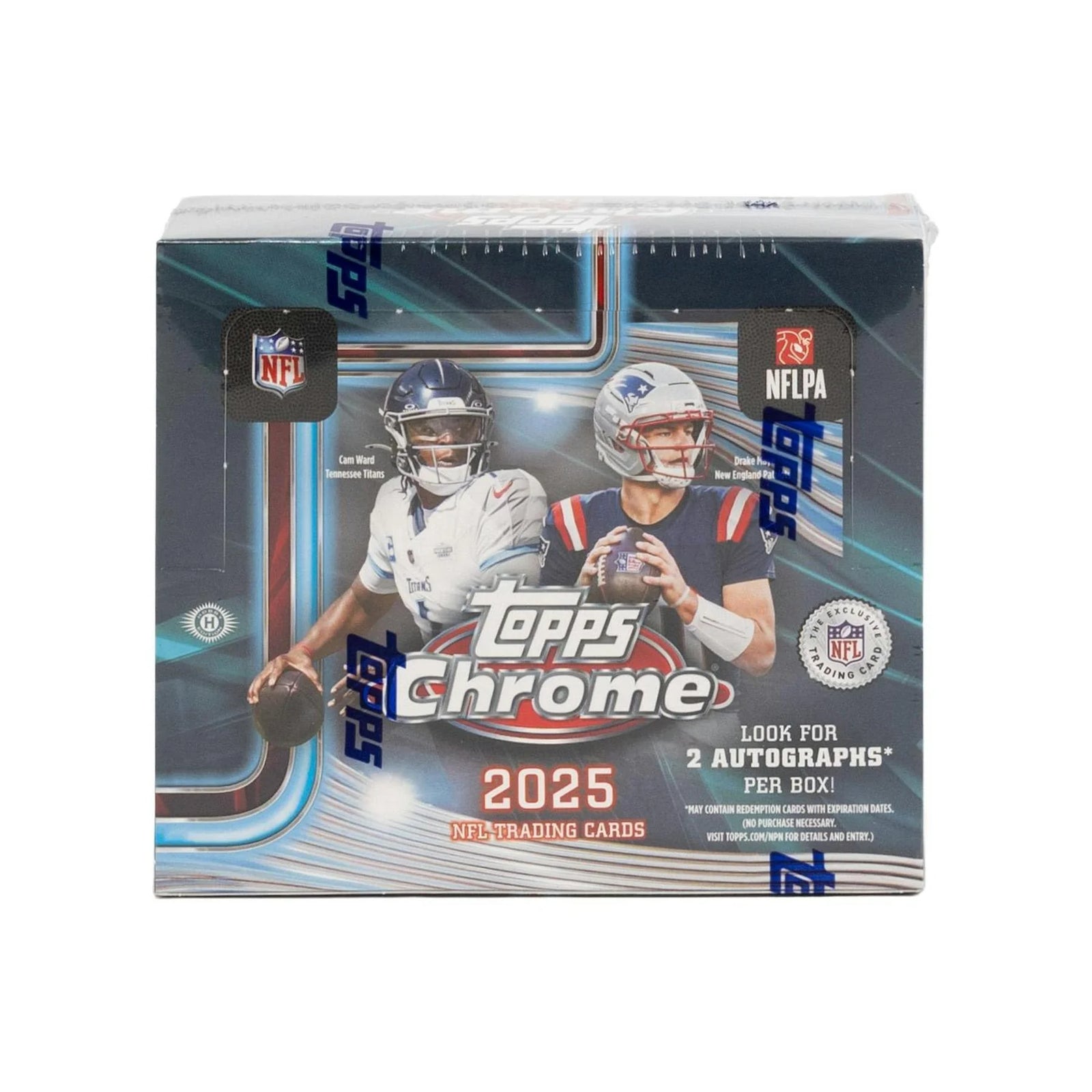 DRAFT - New 2025 Topps Chrome Football Hobby Jumbo 8-Box Case