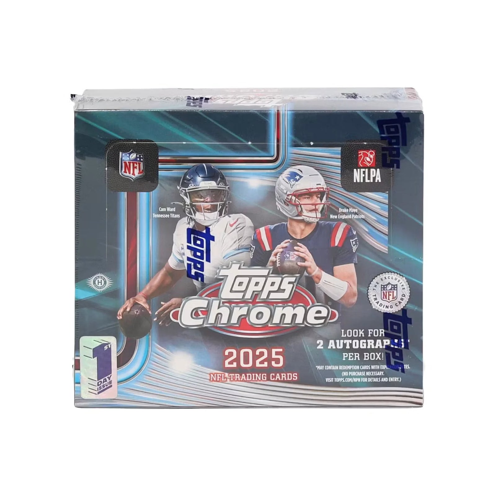 2025 Topps Chrome Football First Day Issue Hobby Box (Ships Sealed Only)