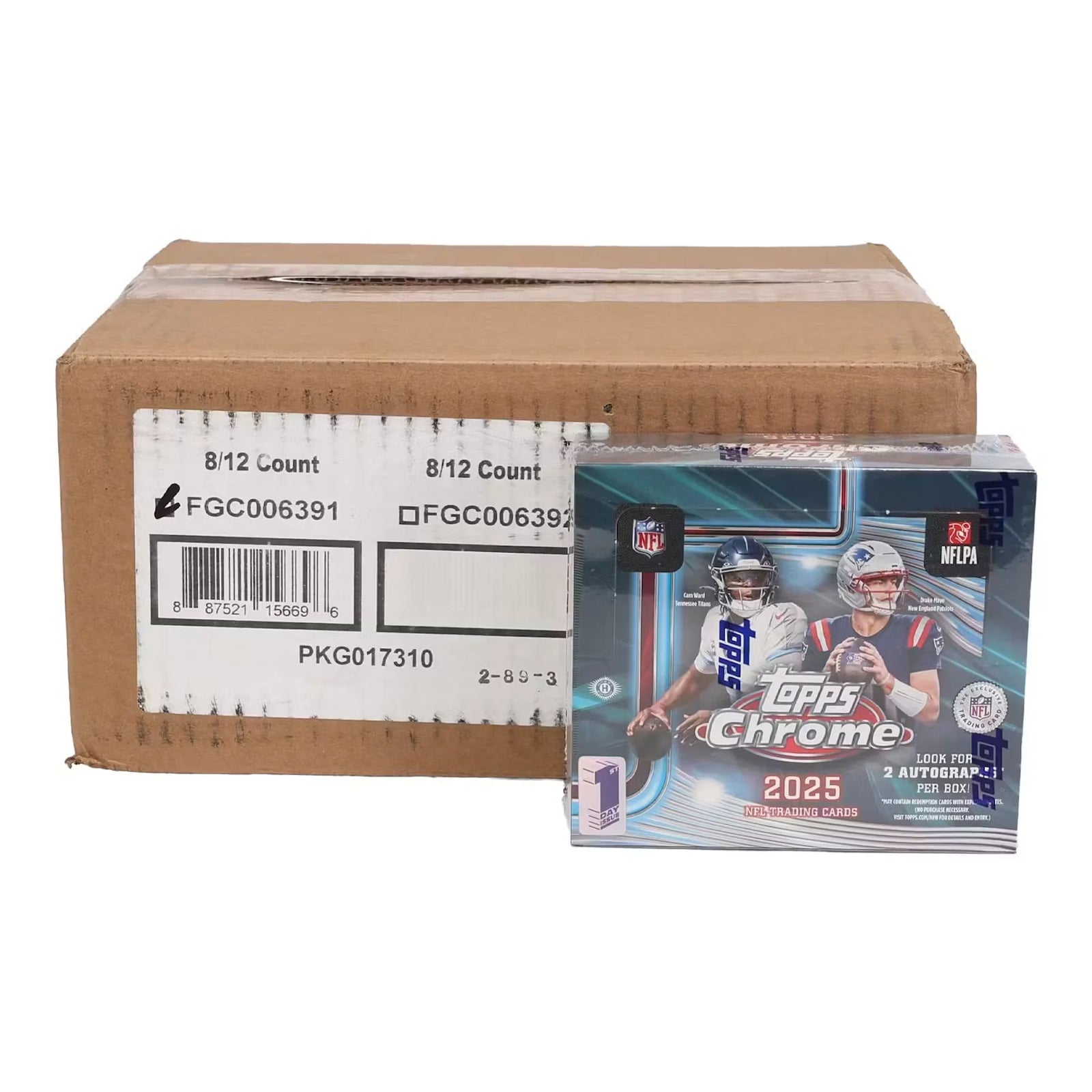 2025 Topps Chrome Football First Day Issue Hobby 8-Box Case (Ships Sealed Only)