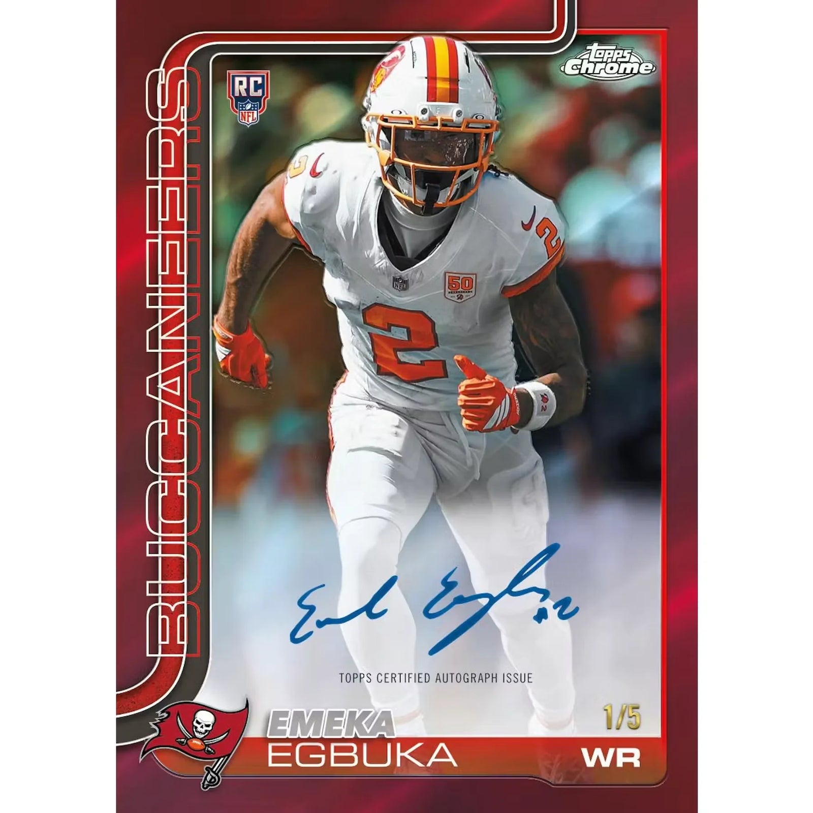2025 Topps Chrome Football First Day Issue Hobby 8-Box Case (Ships Sealed Only)