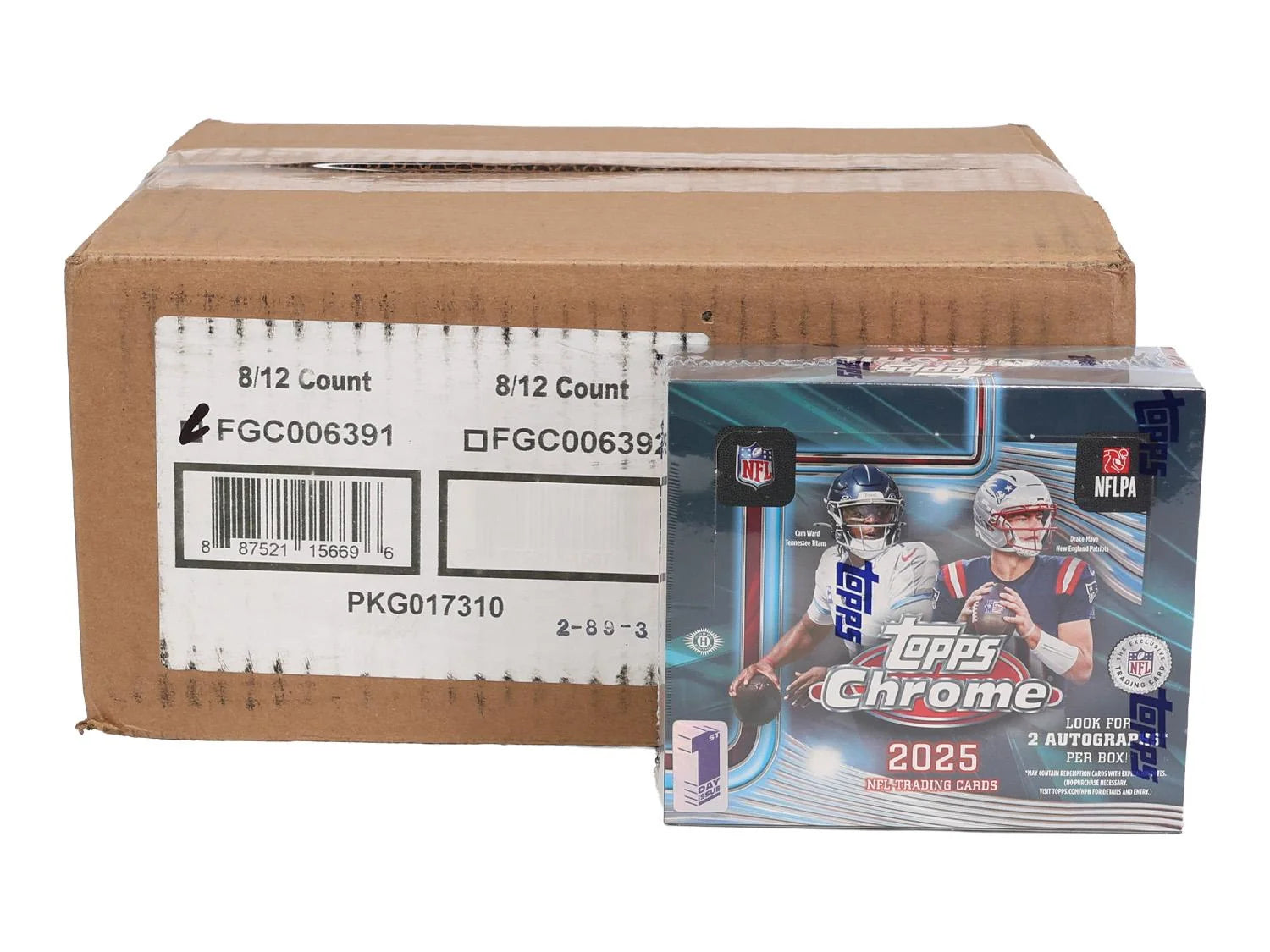 2025 Topps Chrome Football First Day Issue Hobby 8-Box Case (Ships Sealed Only)