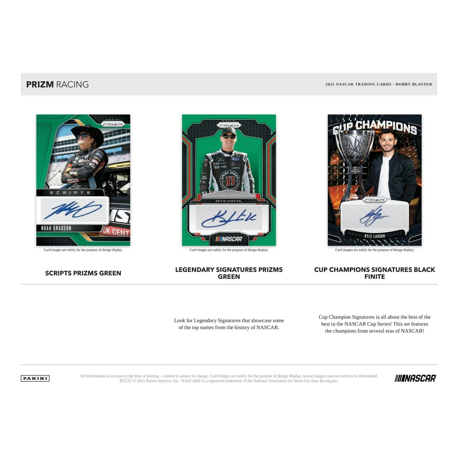 DRAFT - 2025 Panini Prizm NASCAR Racing Blaster Box | dacardworld:BVFR0PJIIJ