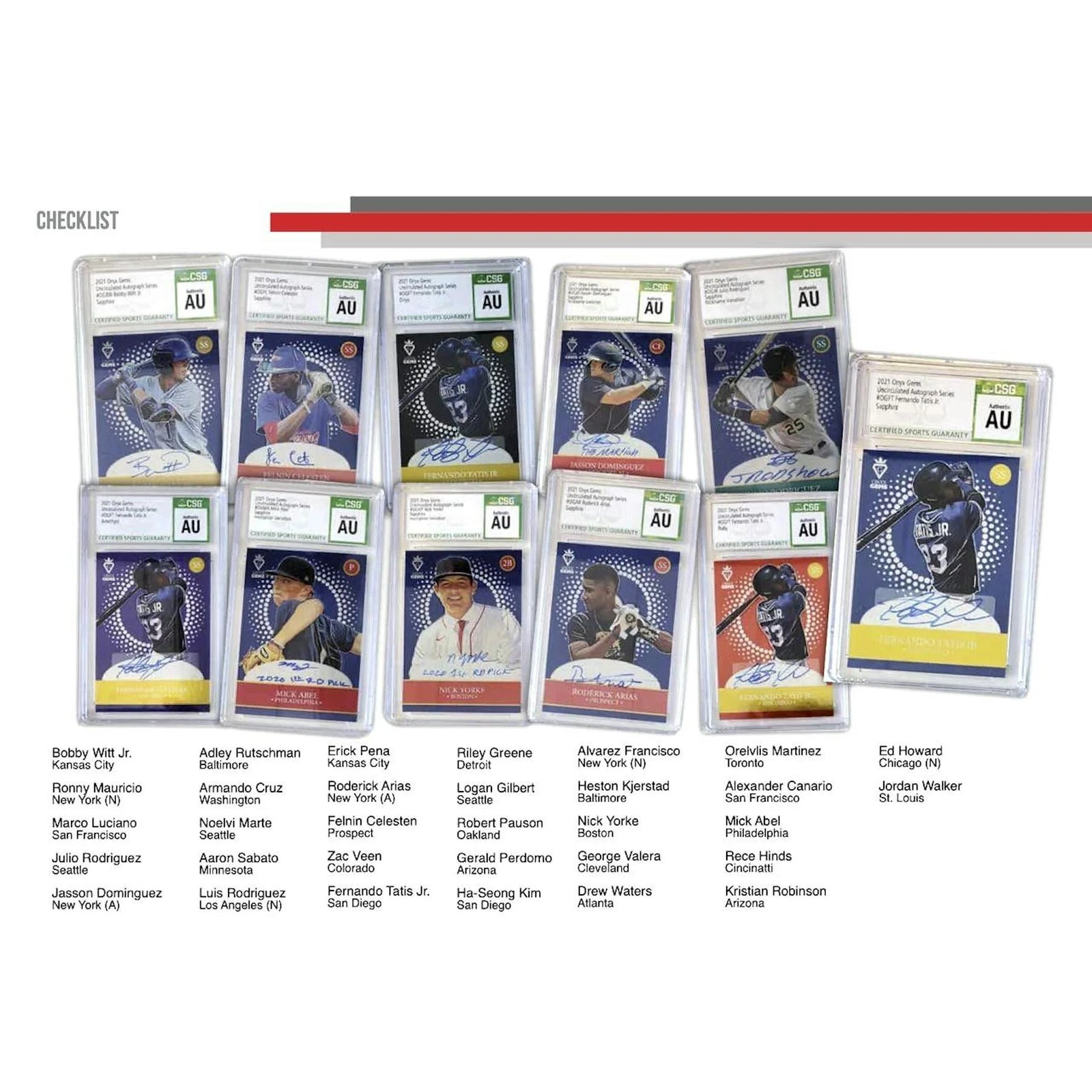 DRAFT - Just In 2021 Onyx Gems Baseball Hobby Box (Reed Buy)