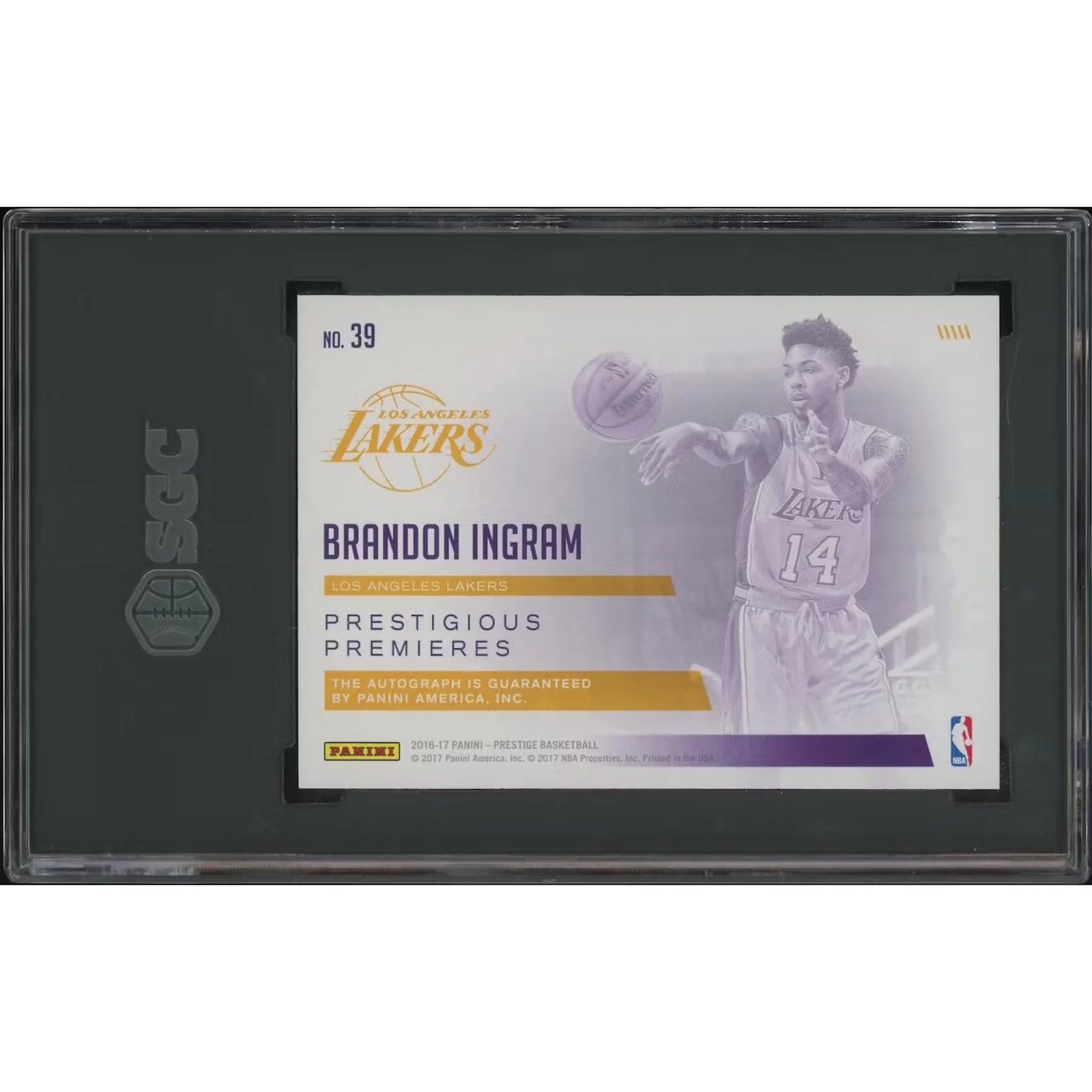 Brandon Ingram 2016-17 Panini Prestige Prestigious Premieres Rookie Auto | SGC 9.5 #39