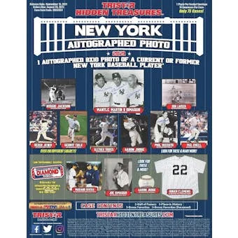 DRAFT - Just In 2021 Tristar Hidden Treasures Autographed New York Baseball 8x10 Photo Edition Box (Reed Buy)