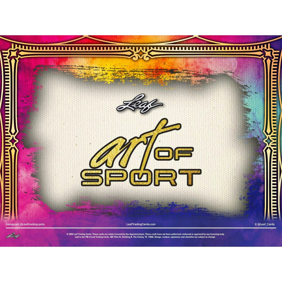 DRAFT - Presell 2026 Leaf Art of Sport Hobby Box (Presell) Releases Jul. 31st, 2026