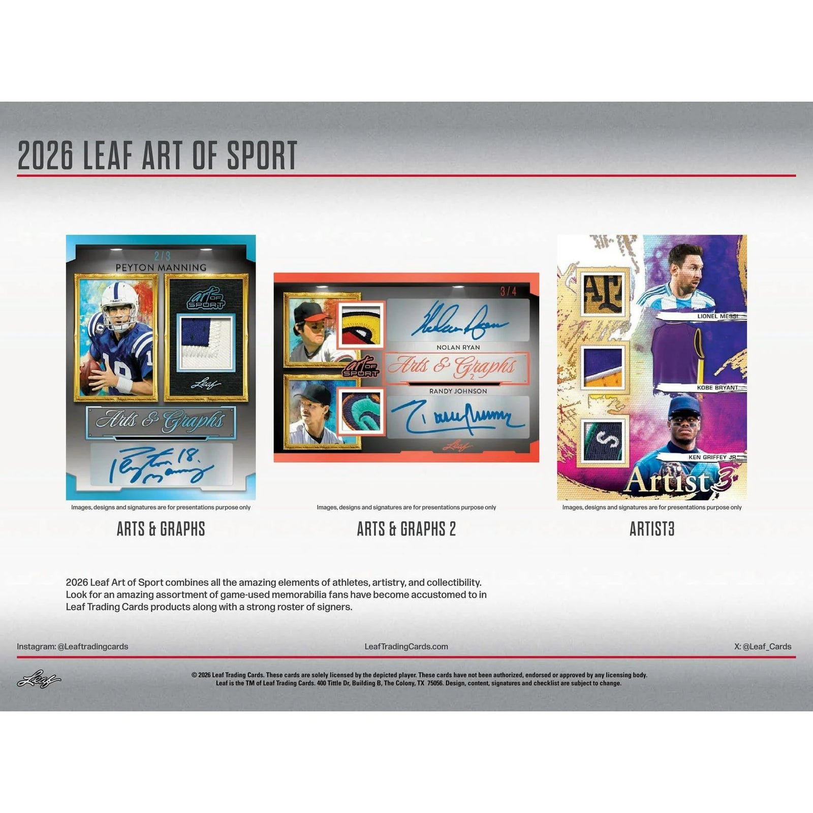 DRAFT - Presell 2026 Leaf Art of Sport Hobby 10-Box Case (Presell) Releases Jul. 31st, 2026