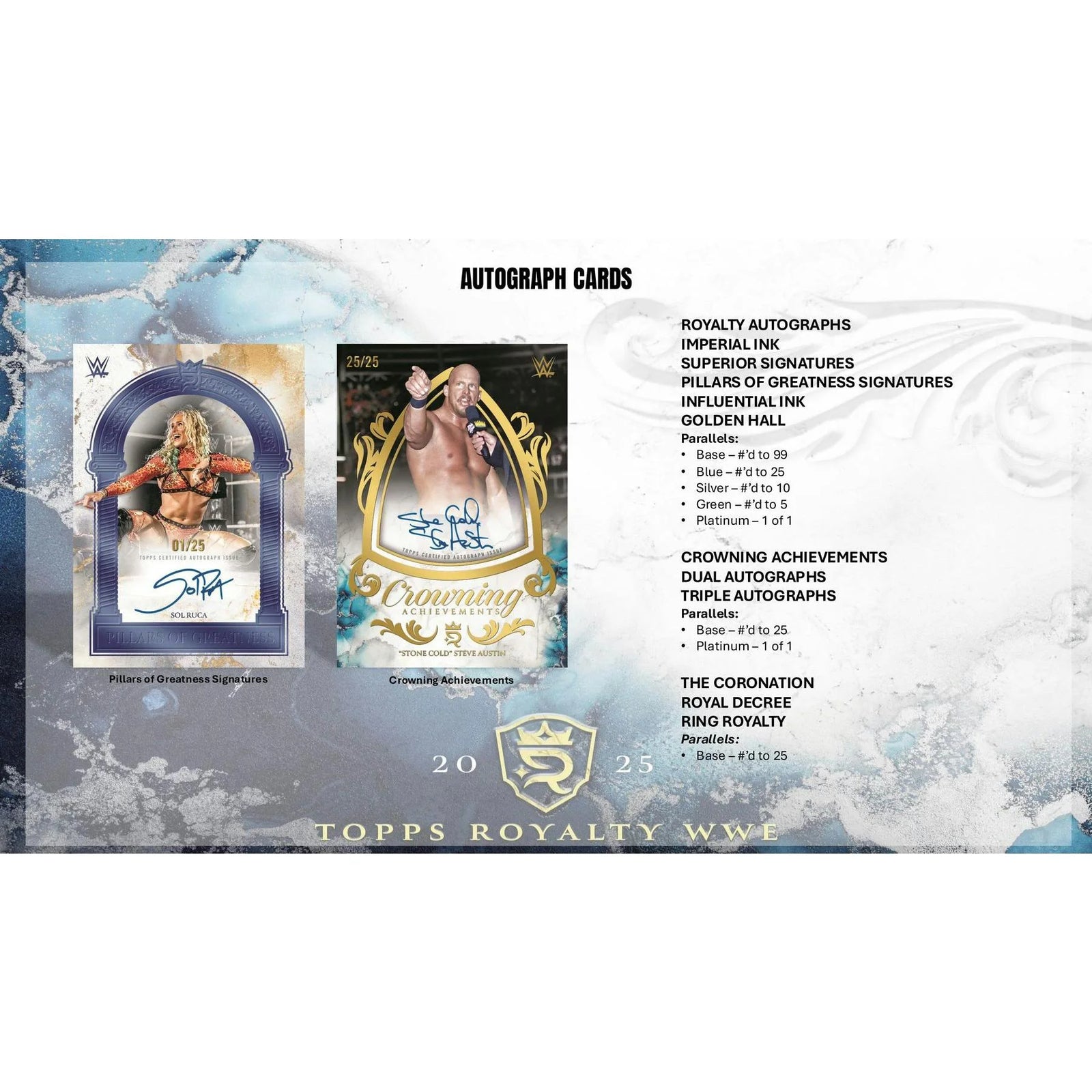DRAFT - New 2025 Topps Royalty WWE Wrestling Hobby 4-Box Case