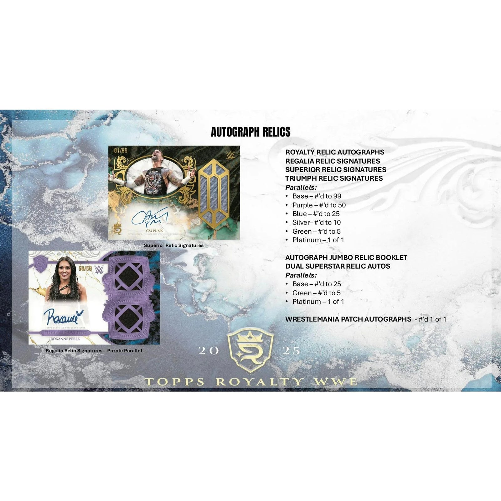 DRAFT - New 2025 Topps Royalty WWE Wrestling Hobby 4-Box Case