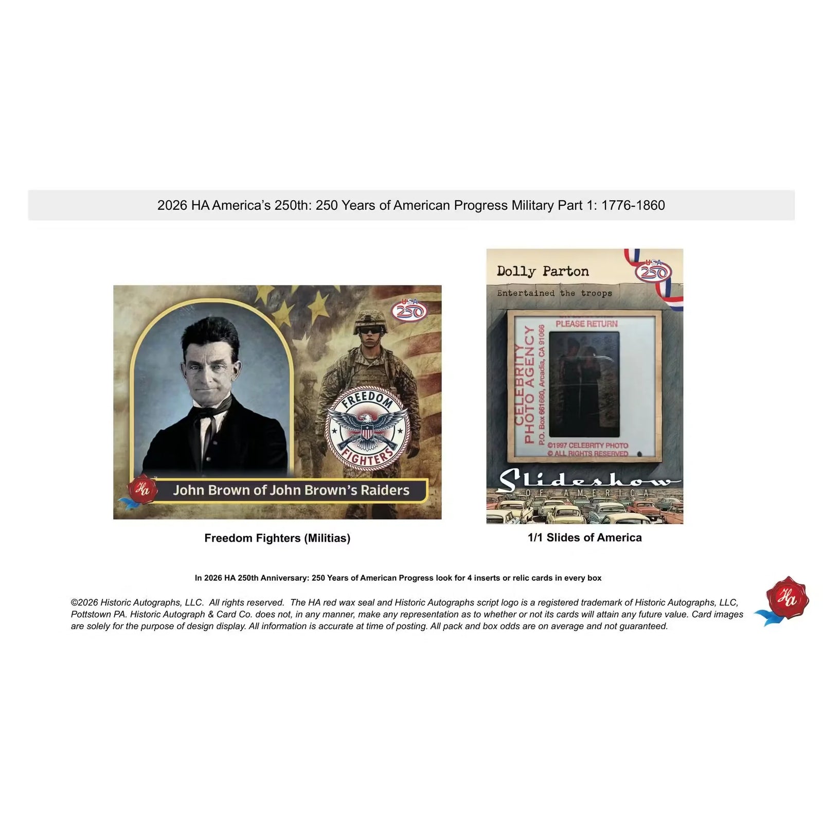 DRAFT - 2026 Historic Autographs America's 250th Anniversary Military Hobby Box | Part 1