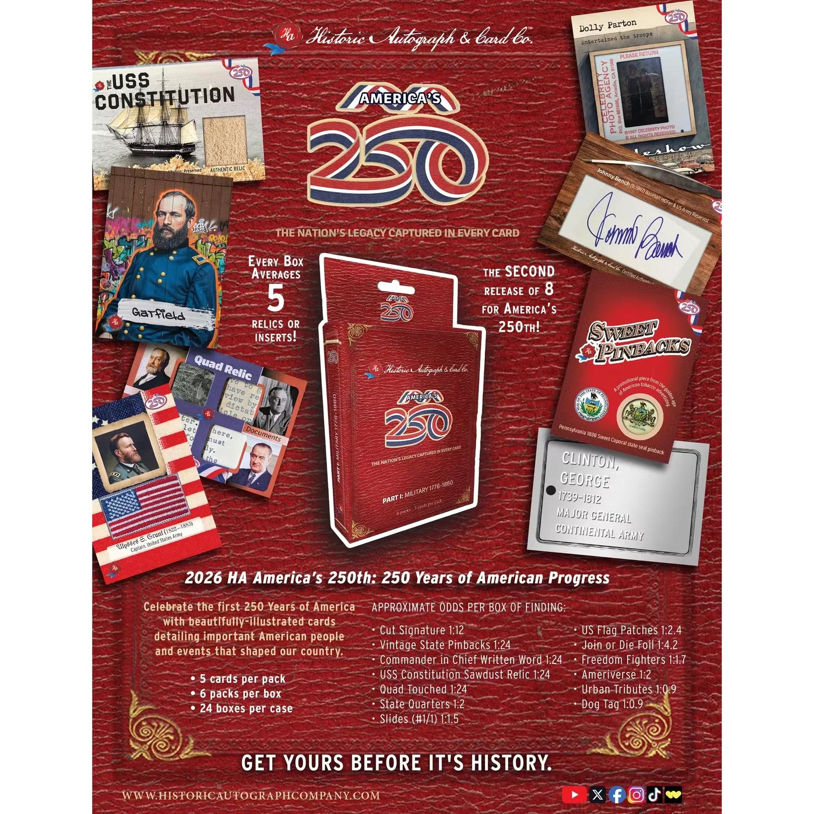 DRAFT - 2026 Historic Autographs America's 250th Anniversary Military Hobby Box | Part 1