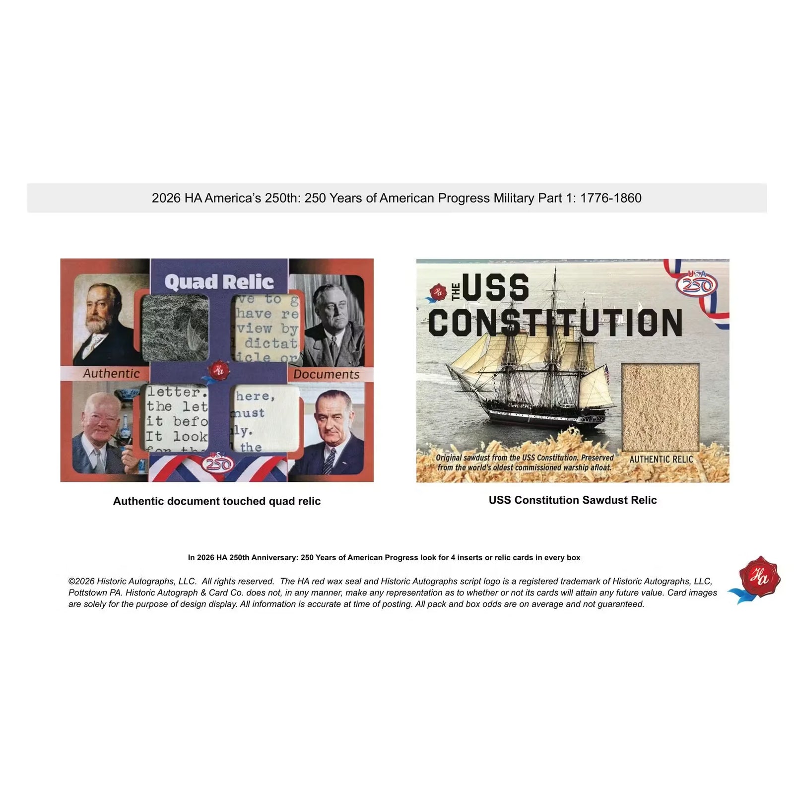 DRAFT - 2026 Historic Autographs America's 250th Anniversary Military Hobby Box | Part 1