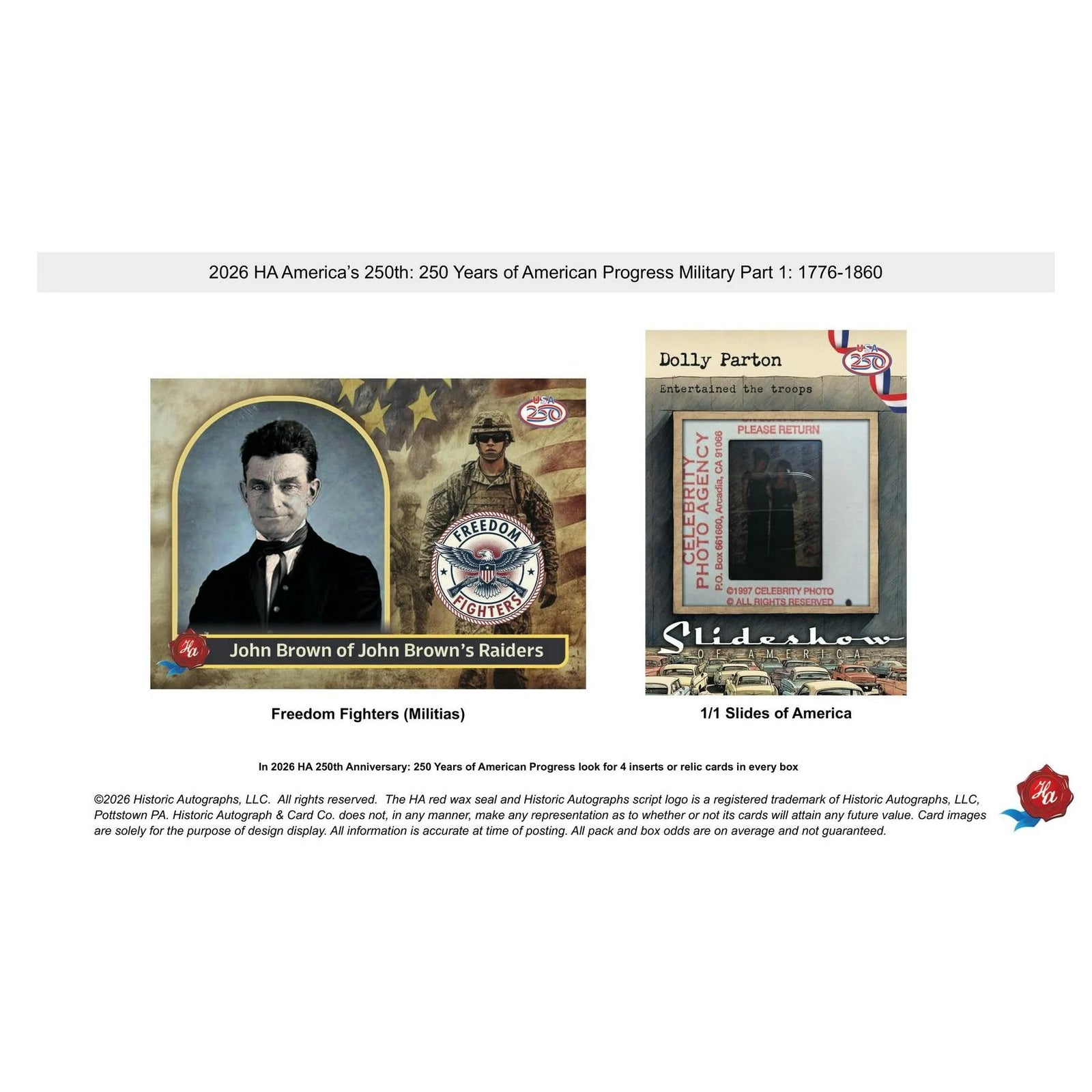 DRAFT - 2026 Historic Autographs America's 250th Anniversary Military Part 1 | 24-Box Hobby Case