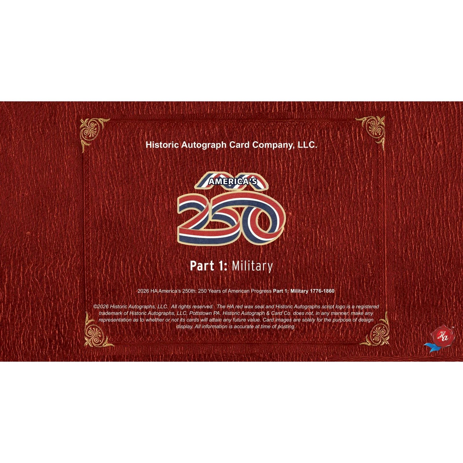 DRAFT - 2026 Historic Autographs America's 250th Anniversary Military Part 1 | 24-Box Hobby Case