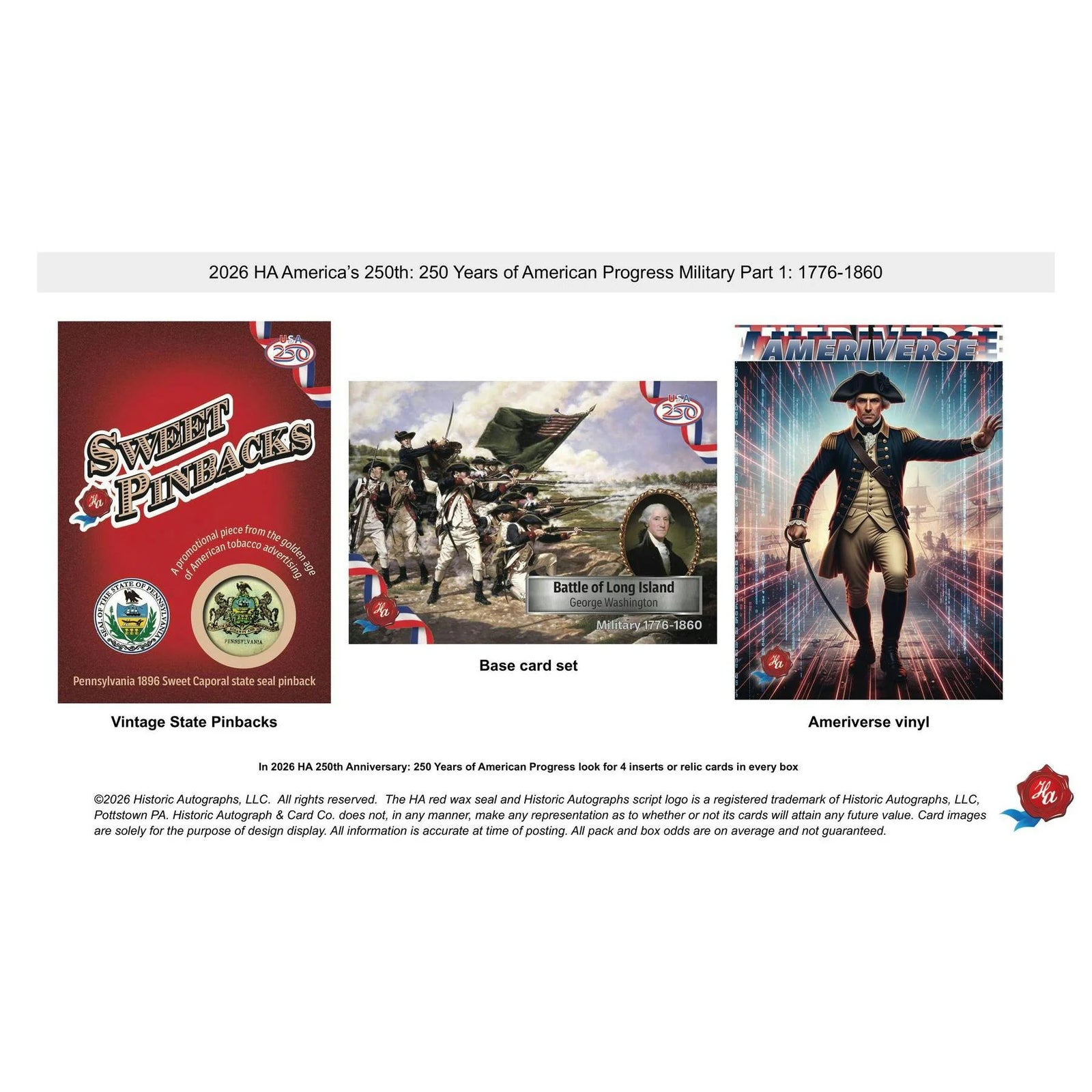 DRAFT - 2026 Historic Autographs America's 250th Anniversary Military Part 1 | 24-Box Hobby Case