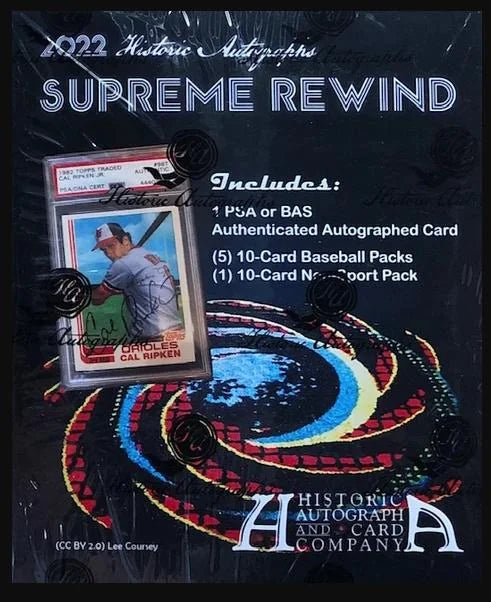 DRAFT - Just In 2022 Historic Autographs Supreme Rewind Baseball Hobby Box (Reed Buy)