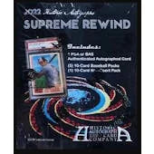 DRAFT - Just In 2022 Historic Autographs Supreme Rewind Baseball Hobby Box (Reed Buy)