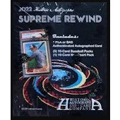 DRAFT - Just In 2022 Historic Autographs Supreme Rewind Baseball Hobby Box (Reed Buy)