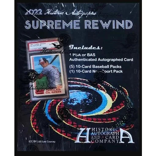 DRAFT - Just In 2022 Historic Autographs Supreme Rewind Baseball Hobby Box (Reed Buy)