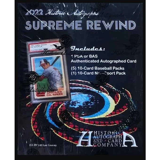 DRAFT - Just In 2022 Historic Autographs Supreme Rewind Baseball Hobby Box (Reed Buy)