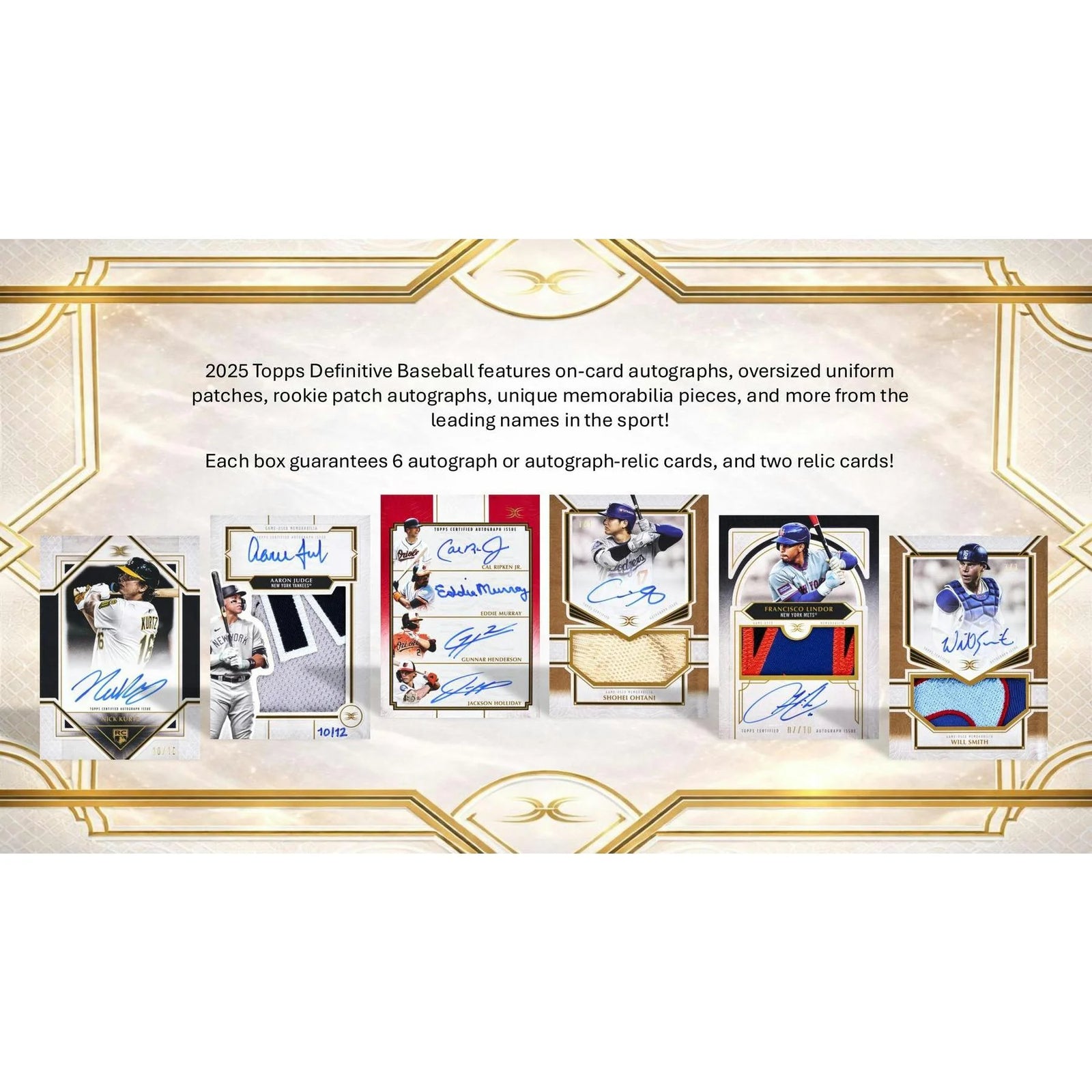 DRAFT - New 2025 Topps Definitive Collection Baseball Hobby 2-Box Case