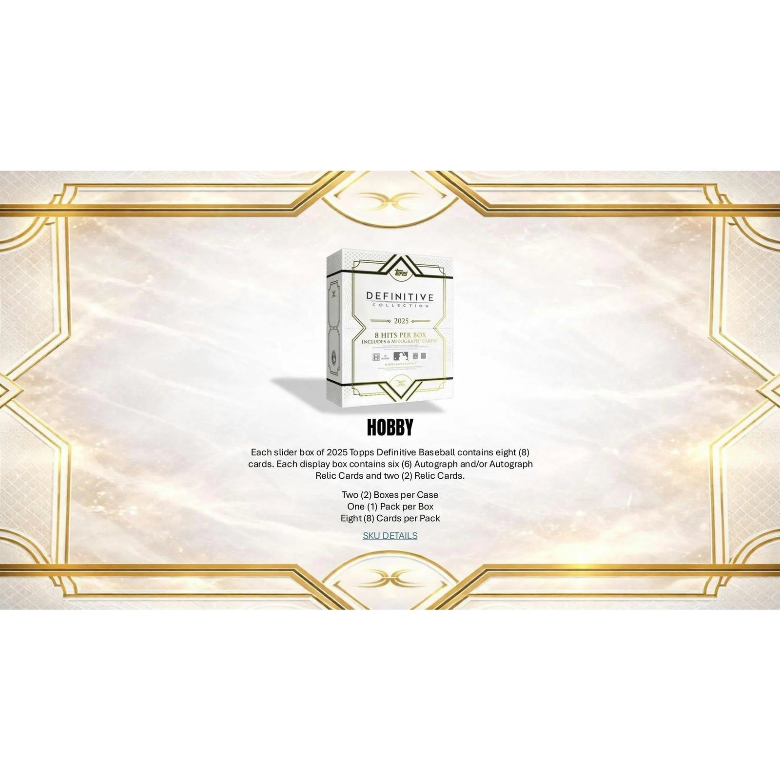 DRAFT - New 2025 Topps Definitive Collection Baseball Hobby 2-Box Case