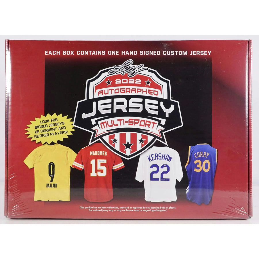 DRAFT - Just In 2022 Leaf Autographed Jersey Multi-Sport Hobby Box (Reed Buy)