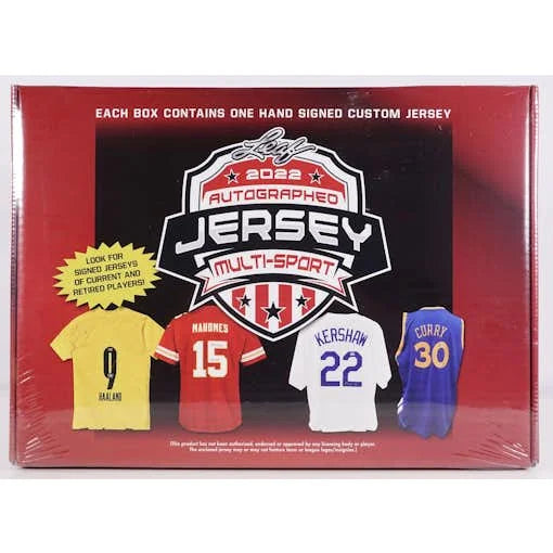 DRAFT - Just In 2022 Leaf Autographed Jersey Multi-Sport Hobby Box (Reed Buy)
