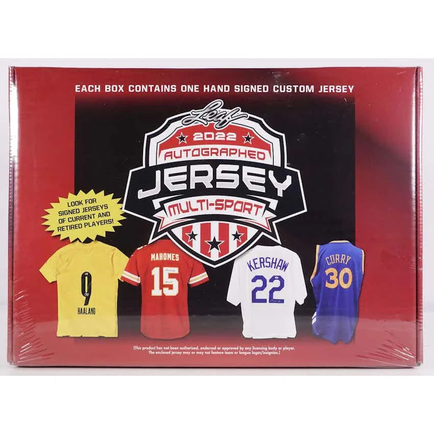 DRAFT - Just In 2022 Leaf Autographed Jersey Multi-Sport Hobby Box (Reed Buy)
