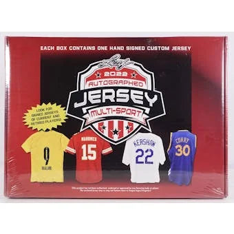 DRAFT - Just In 2022 Leaf Autographed Jersey Multi-Sport Hobby Box (Reed Buy)
