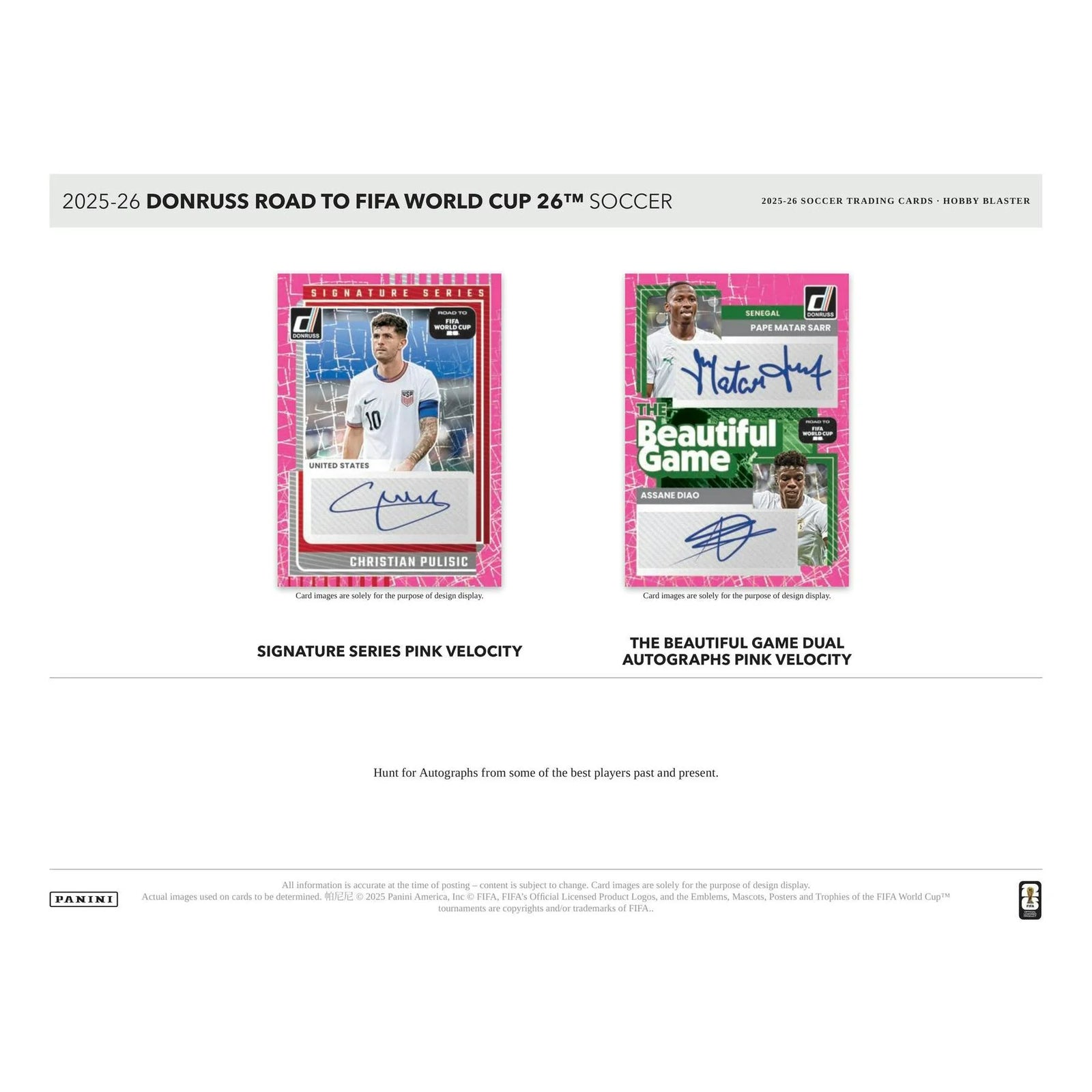 DRAFT - New 2025/26 Panini Donruss Road to FIFA World Cup Soccer Blaster Hobby 20-Box Case