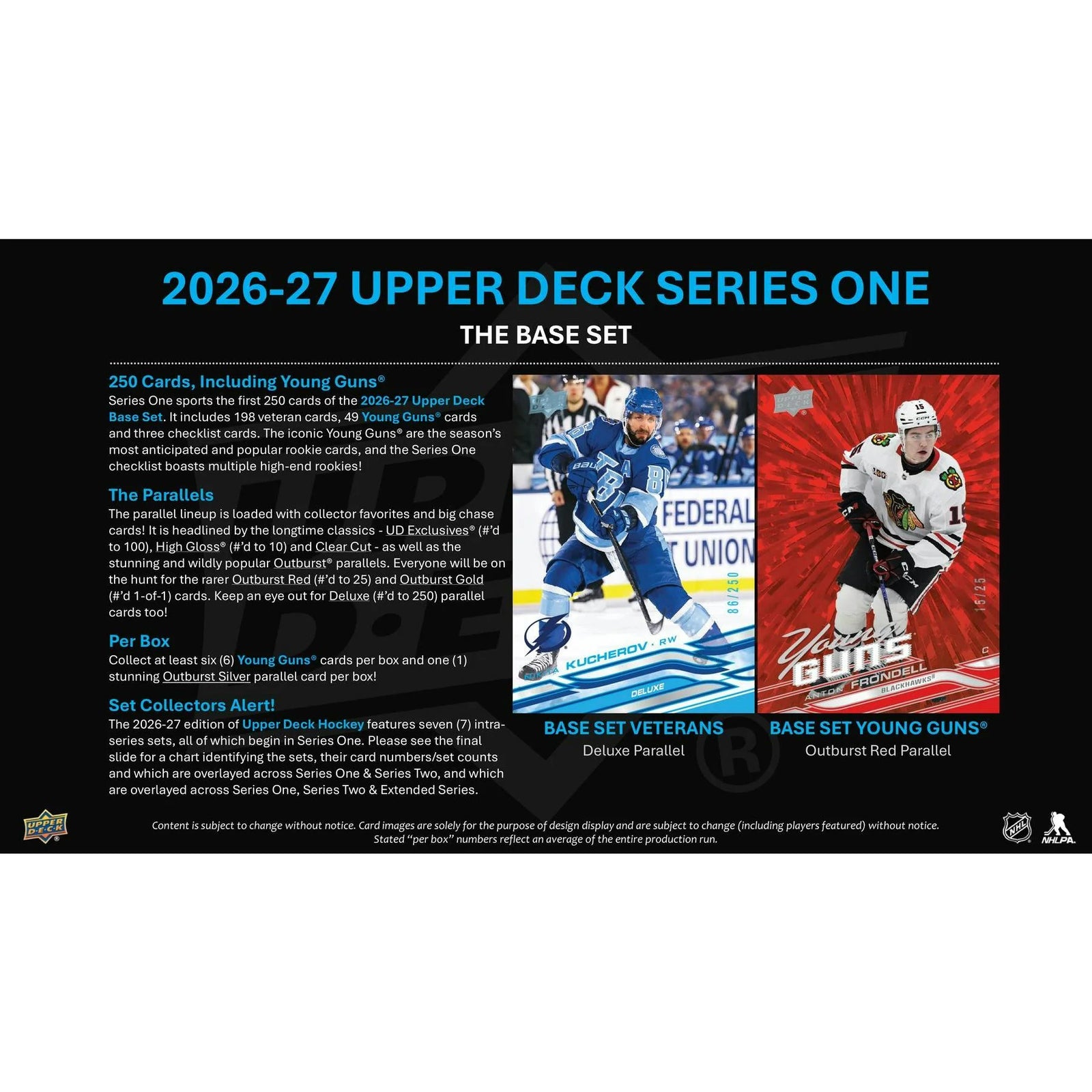 DRAFT - Presell 2026/27 Upper Deck Series 1 Hockey Hobby Box (Presell) Releases Oct. 7th, 2026