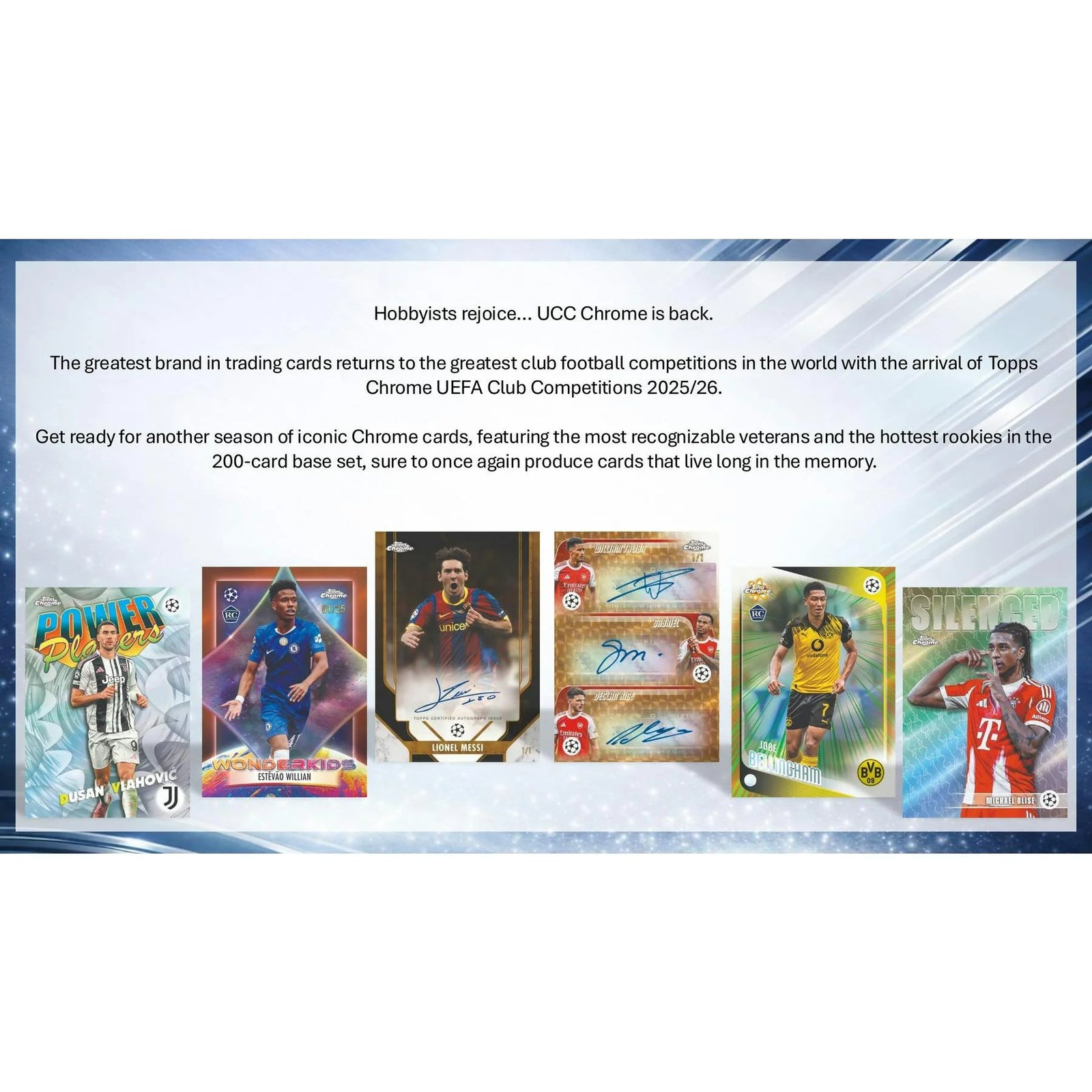DRAFT - 2025/26 Topps Chrome UEFA Club Competitions Soccer Hobby Box | dacardworld:BVFU0KDX2V