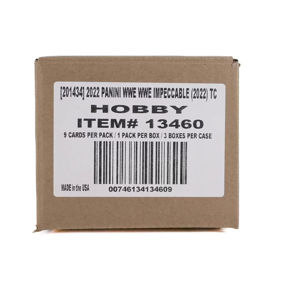 2022 Panini WWE Impeccable Wrestling Hobby 3-Box Case (Ships Sealed Only)
