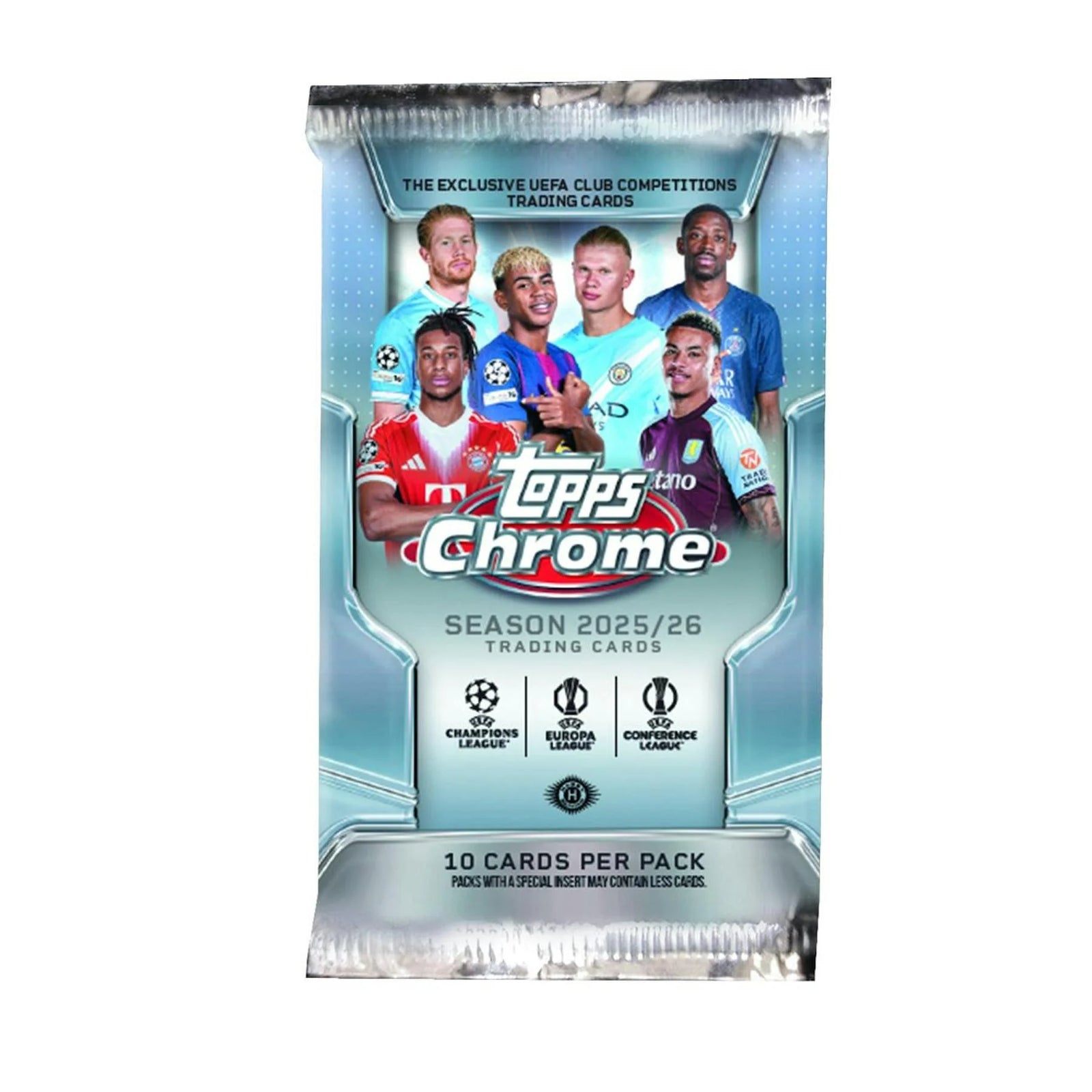 DRAFT - New 2025/26 Topps Chrome UEFA Club Competitions Soccer Hobby Jumbo 8-Box Case
