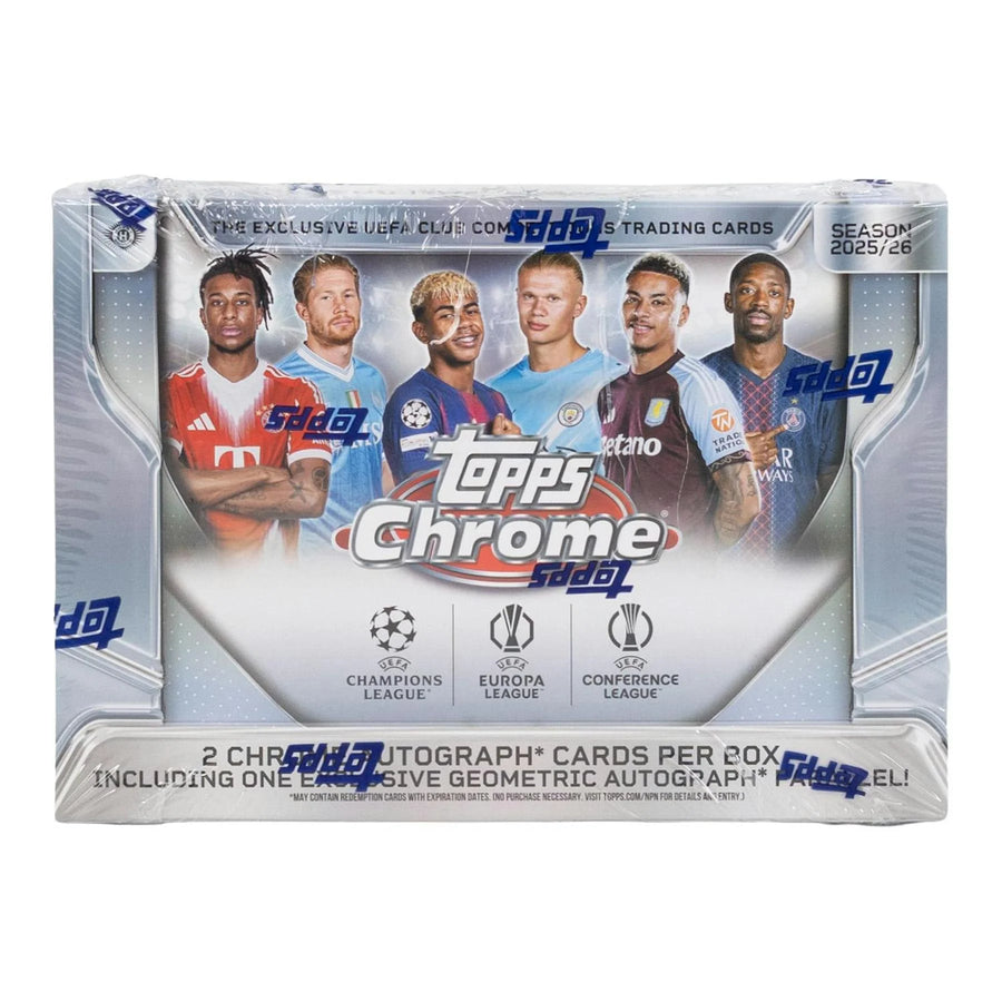 DRAFT - New 2025/26 Topps Chrome UEFA Club Competitions Soccer Delight Box