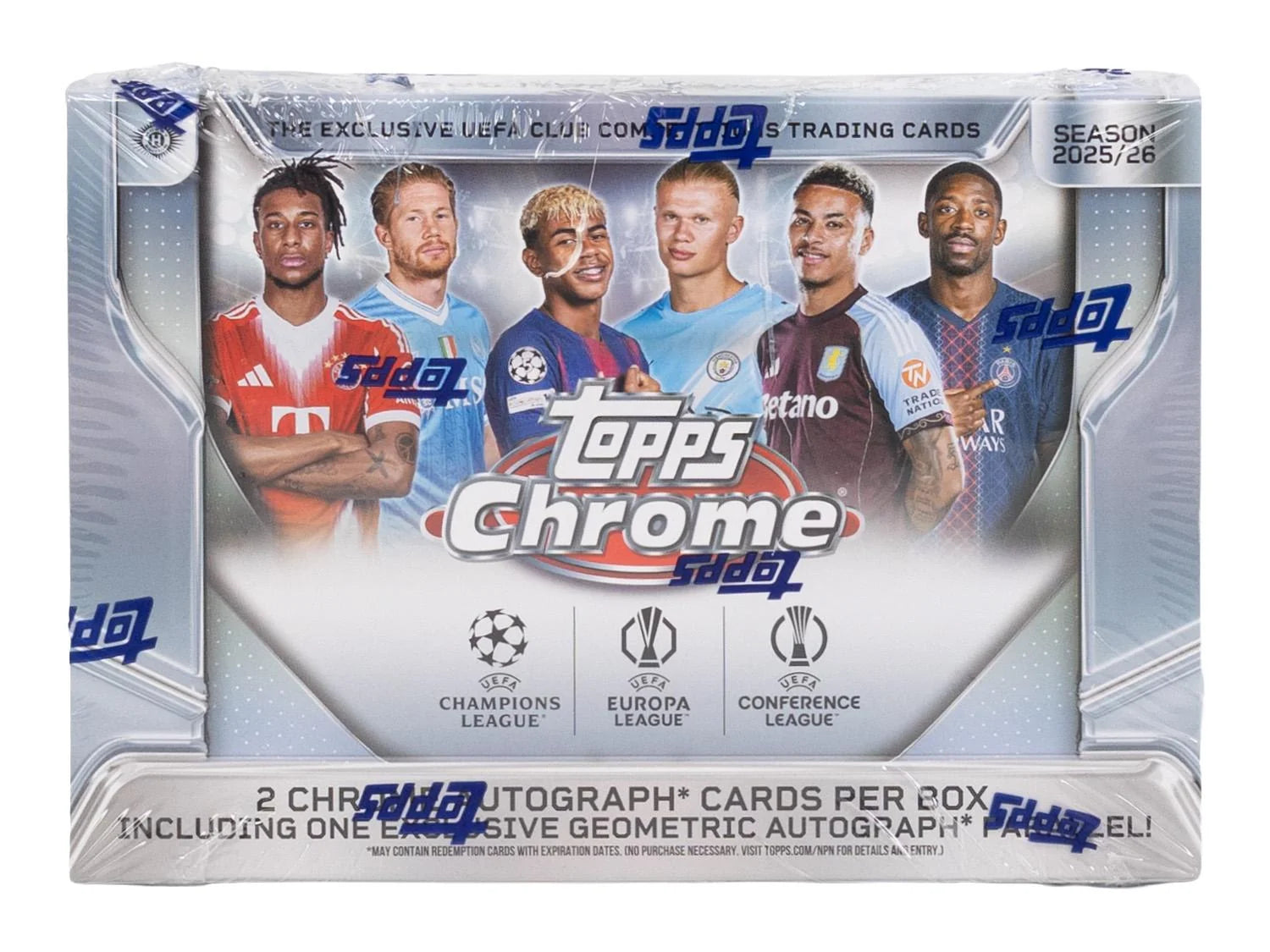 DRAFT - New 2025/26 Topps Chrome UEFA Club Competitions Soccer Delight Box