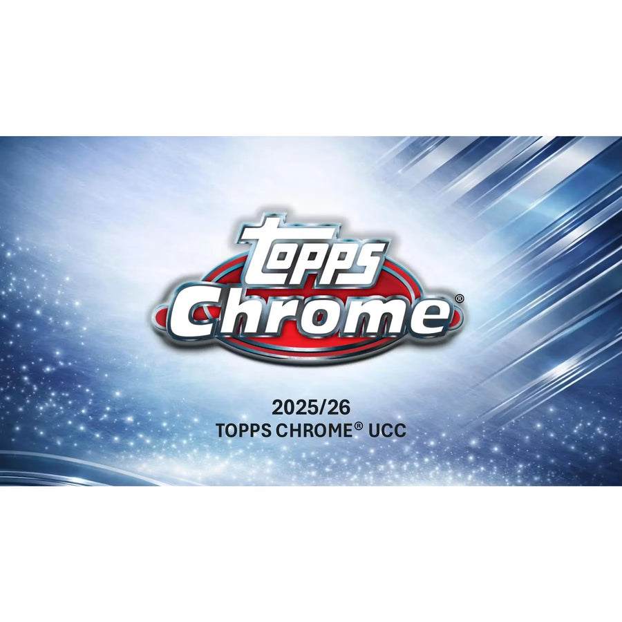 2025 26 Topps Chrome UEFA Club Competitions Soccer Hanger 64 Box Case