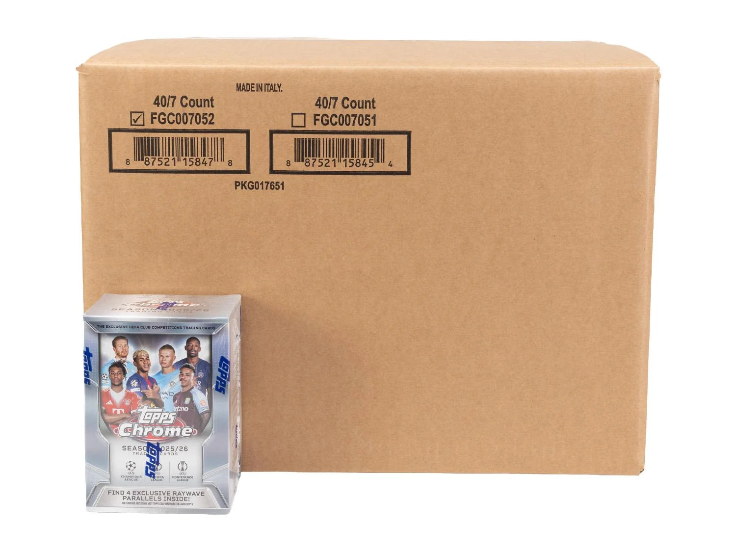 DRAFT - New 2025/26 Topps Chrome UEFA Club Competitions Soccer Blaster 40-Box Case