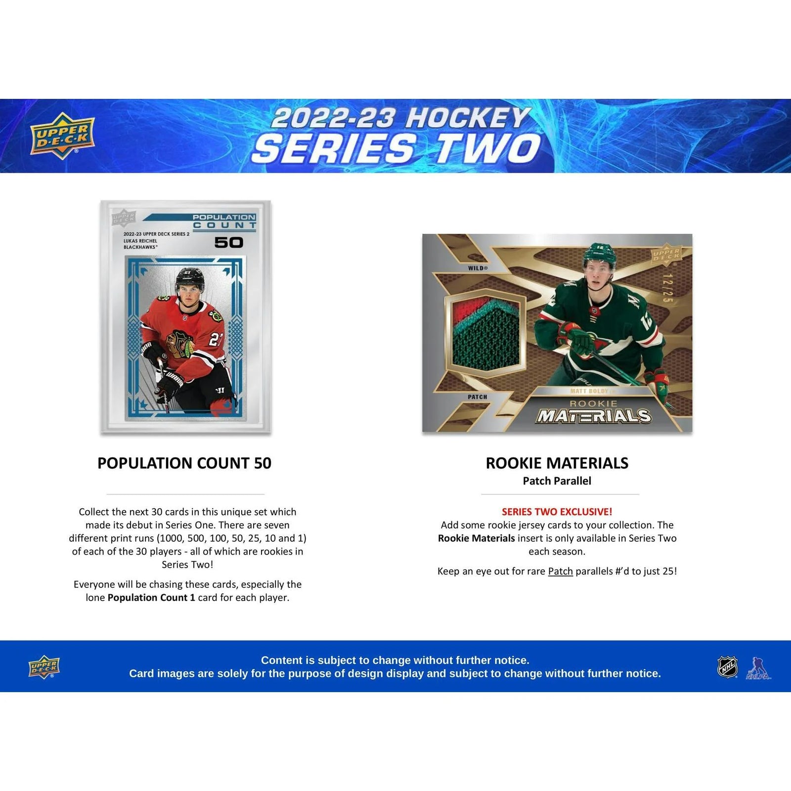DRAFT - Just In 2022/23 Upper Deck Series 2 Hockey Hobby Box