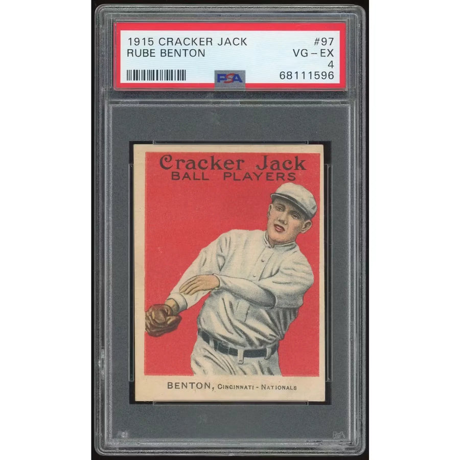 Rube Benton 1915 Cracker Jack Card #97 | PSA 4