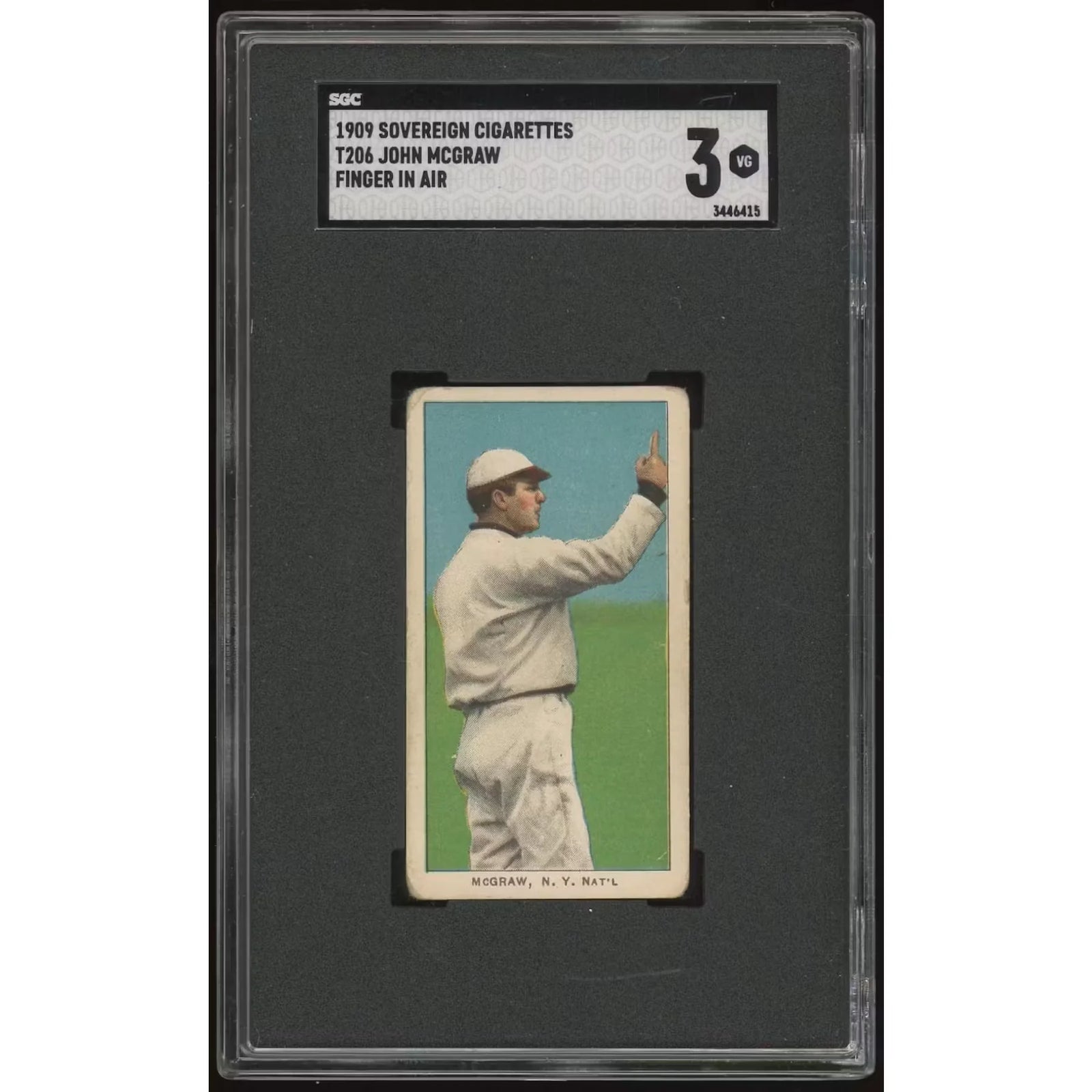John McGraw T206 Sovereign 150 Card | SGC 3 Graded