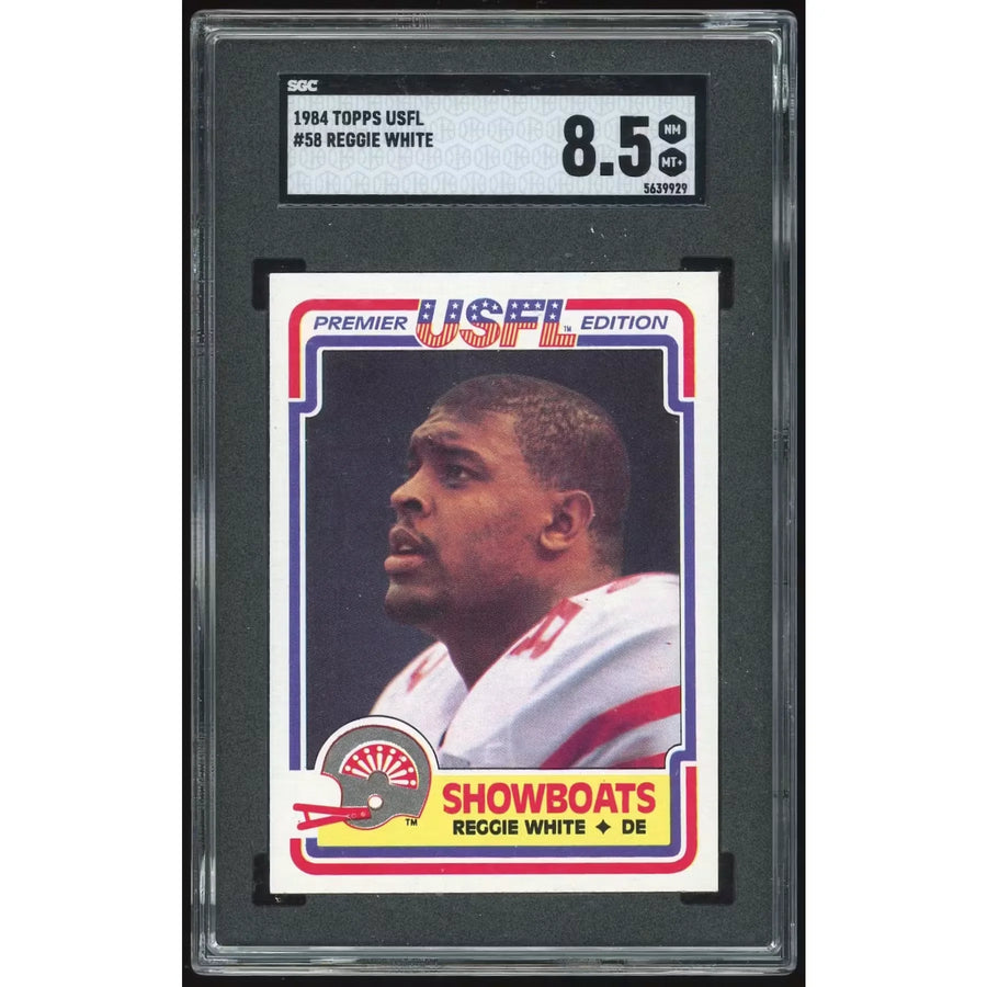 1984 Topps USFL #58 Reggie White Card | SGC 8.5