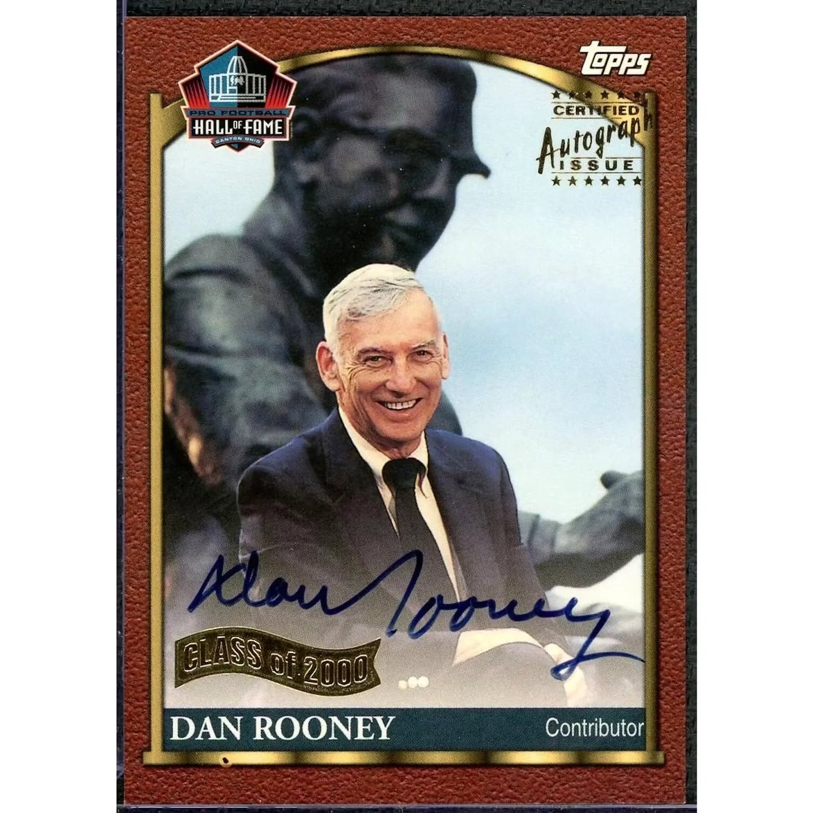 Dan Rooney Signed 2000 Topps Hall of Fame Card | #HOF4