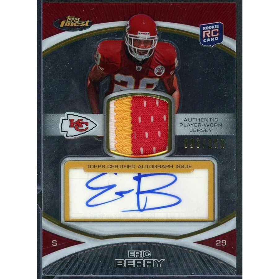 Eric Berry Signed 2010 Topps Finest Rookie Patch Auto |/150