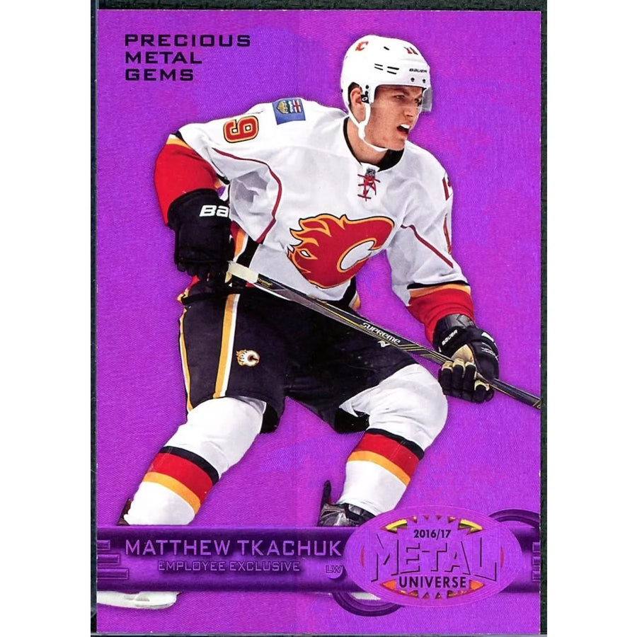 Matthew Tkachuk 2016-17 Upper Deck Metal Universe Precious Metal Gems Rookie Card |/175